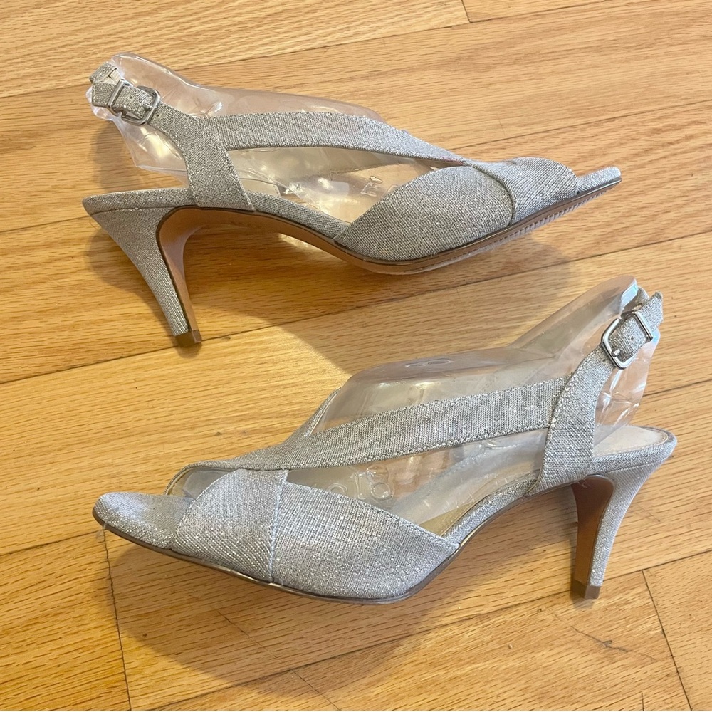 Amelia Grace Silver wedding formal heels